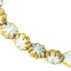 9mm Striped Sky Blue Cactus Flower Bead (25 Pcs) #CZL303-General Bead