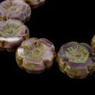 12mm Opal Lavender/Picasso Hawaiian Flower Bead (12 Pcs) #CZL609-General Bead