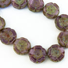 12mm Opal Lavender/Picasso Hawaiian Flower Bead (12 Pcs) #CZL609-General Bead
