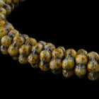 5mm Opaque Ivory/Turquoise Daisy Spacer (50 Pcs) #CZL800-General Bead