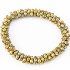 5mm Opaque Ivory/Turquoise Daisy Spacer (50 Pcs) #CZL800-General Bead