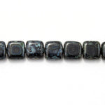 6mm Picasso Jet Czechmate 2 Hole Square-General Bead