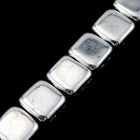 6mm Silver Czechmate 2 Hole Square-General Bead