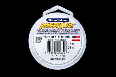 Beadalon DandyLine Black Beading Thread (6 Spools, 36 Spools