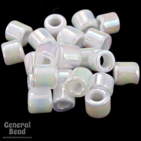 DBL202- 8/0 White Pearl AB Delica Beads-General Bead