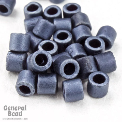 DBL301- 8/0 Matte Metallic Blue Grey Delica Beads-General Bead