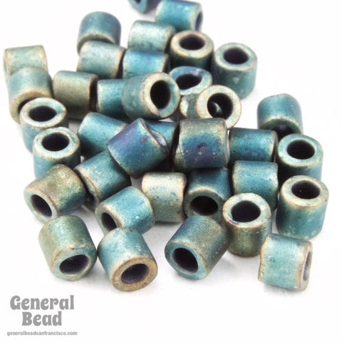 DBL324- 8/0 Matte Metallic Green Iris Delica Beads-General Bead