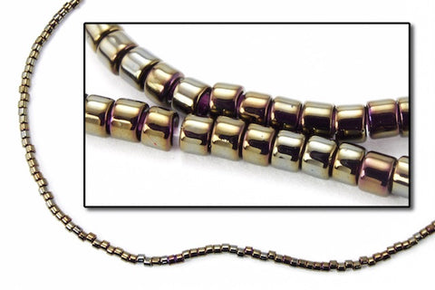 DBV007- 11/0 Metallic Brown Iris Delica Beads-General Bead
