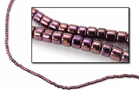 DBL012- 8/0 Metallic Dark Raspberry Delica Beads-General Bead