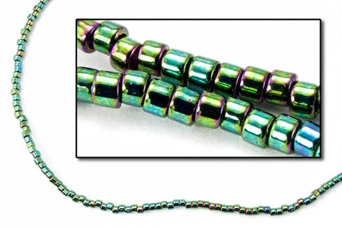 DBL027- 8/0 Metallic Teal Iris Delica Beads-General Bead