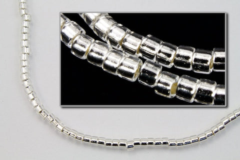 DB041- 11/0 Silver Lined Crystal Miyuki Delica Beads (10 Gm, 50 Gm)