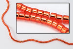 DB043- 10/0 Silver Lined Burnt Orange Miyuki Delica Beads (50 Gm, 250 Gm)