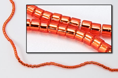 DBL043- 8/0 Silver Lined Burnt Orange Delica Beads-General Bead