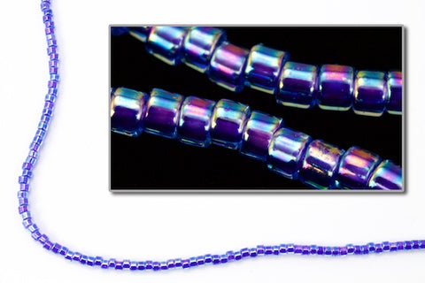 DB063- 10/0 Blue Violet Lined Crystal AB Miyuki Delica Beads (50 Gm, 250 Gm)