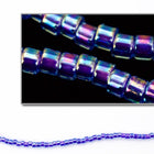 DBV063- 11/0 Blue Violet Lined Crystal Aurora Borealis Delica Beads-General Bead