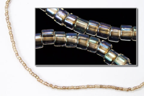 DB064- 10/0 Taupe Lined Crystal AB Miyuki Delica Beads (50 Gm, 250 Gm)