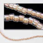 DBV069- 11/0 Beige Lined Crystal Aurora Borealis Delica Beads-General Bead