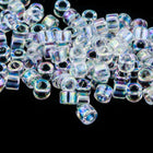DB083- 11/0 Light Aqua Lined Crystal AB Delica Beads