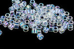 DB083- 10/0 Light Aqua Lined Crystal AB Miyuki Delica Beads (50 Gm, 250 Gm)