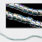 DBV084- 11/0 Light Sea Foam Lined Crystal Aurora Borealis Delica Beads-General Bead