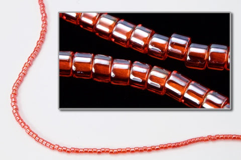 DBL098- 8/0 Transparent Luster Coral Delica Beads-General Bead
