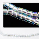 DBV110- 11/0 Transparent Light Blue Aurora Borealis Delica Beads-General Bead