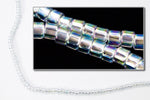 DBV110- 11/0 Transparent Light Blue Aurora Borealis Delica Beads-General Bead
