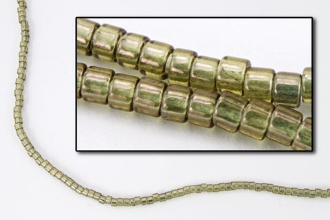 DBL123- 8/0 Transparent Olive Grey Luster Delica Beads-General Bead