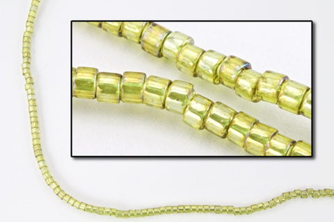 DBS124- 15/0 Transparent Chartreuse Luster Miyuki Delica Beads (5 Gm, 50 Gm, 250 Gm)