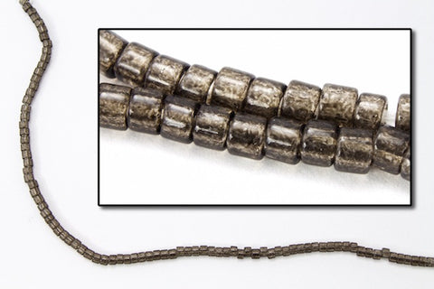 DBV1319- 11/0 Dyed Transparent Dark Grey Delica Beads-General Bead