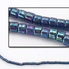 DBV132- 11/0 Opaque Dark Grey Aurora Borealis Delica Beads-General Bead