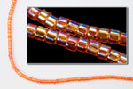 DBV151- 11/0 Transparent Tangerine Aurora Borealis Delica Beads-General Bead