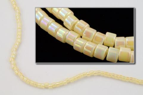 DBS157- 15/0 Opaque Cream AB Miyuki Delica Beads (5 Gm, 50 Gm, 250 Gm)