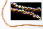 DBV170- 11/0 Transparent Amber Aurora Borealis Delica Beads-General Bead