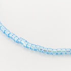 DBV176- 11/0 Transparent Sky Blue Aurora Borealis Delica Beads-General Bead