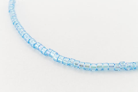 DBV176- 11/0 Transparent Sky Blue Aurora Borealis Delica Beads-General Bead