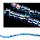 DBV177- 11/0 Transparent Dark Aqua Aurora Borealis Delica Beads-General Bead