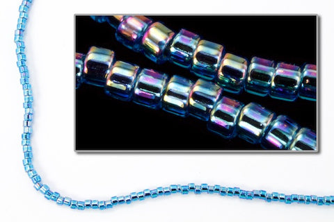 DBV177- 11/0 Transparent Dark Aqua Aurora Borealis Delica Beads-General Bead