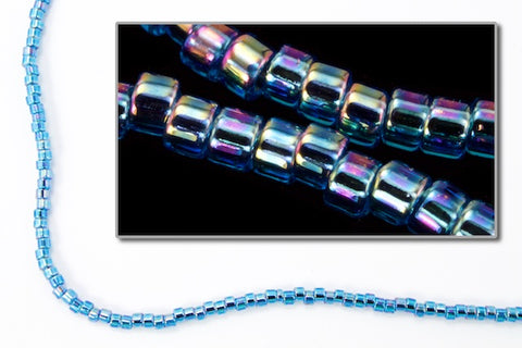 DBS177- 15/0 Transparent Dark Aqua AB Miyuki Delica Beads (5 Gm, 50 Gm, 250 Gm)