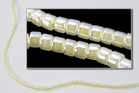 DBL232- 8/0 Pale Yellow Luster Lined Crystal Delica Beads-General Bead