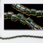 DBV273- 11/0 Olive Lined Topaz Aurora Borealis Delica Beads-General Bead