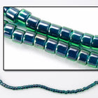 DBV275- 11/0 Teal Lined Green Luster Delica Beads-General Bead
