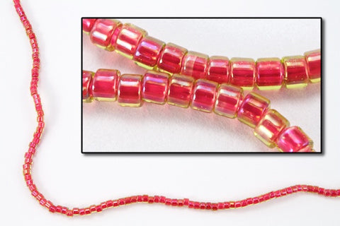 DBV282- 11/0 Red Lined Light Green Delica Beads-General Bead