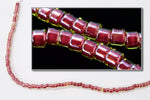 DBV283- 11/0 Blood Red Lined Light Green Delica Beads-General Bead