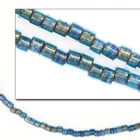 DB286- 10/0 Navy Lined Aqua AB Miyuki Delica Beads (50 Gm, 250 Gm)