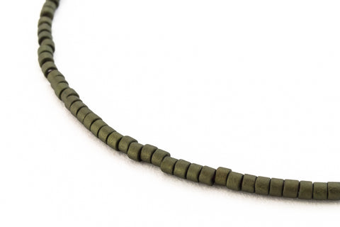 DBL311- 8/0 Matte Metallic Olive Green Delica Beads-General Bead