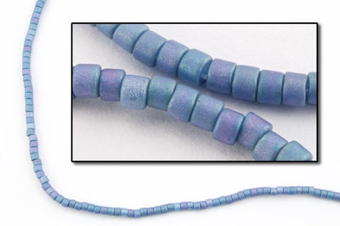 DBS376- 15/0 Matte Metallic Light Gray Blue Miyuki Delica Beads (5 Gm, 50 Gm, 250 Gm)