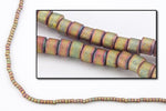 DBV380- 11/0 Matte Metallic Green/Pink Iris Delica Beads-General Bead