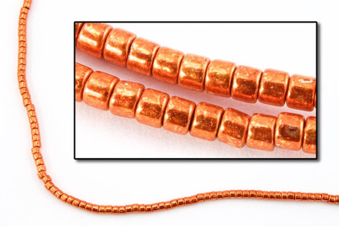DBV421- 11/0 Galvanized Tangerine Delica Beads-General Bead