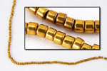 DBV505- 11/0 22 Karat Dark Gold Delica Beads-General Bead